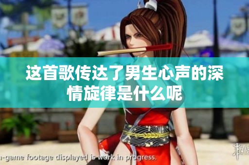 这首歌传达了男生心声的深情旋律是什么呢