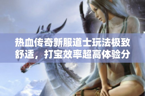 热血传奇新服道士玩法极致舒适，打宝效率超高体验分享