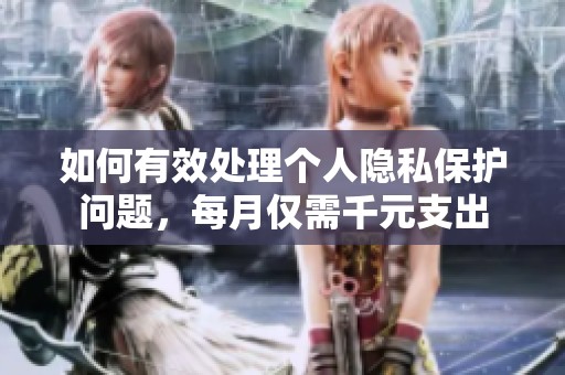 如何有效处理个人隐私保护问题，每月仅需千元支出