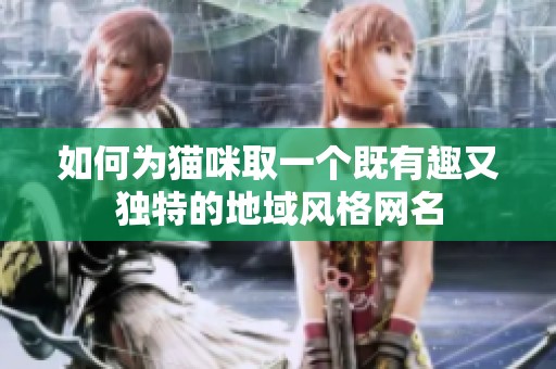 如何为猫咪取一个既有趣又独特的地域风格网名