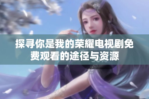 探寻你是我的荣耀电视剧免费观看的途径与资源
