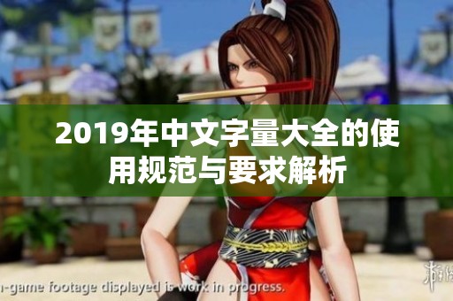 2019年中文字量大全的使用规范与要求解析