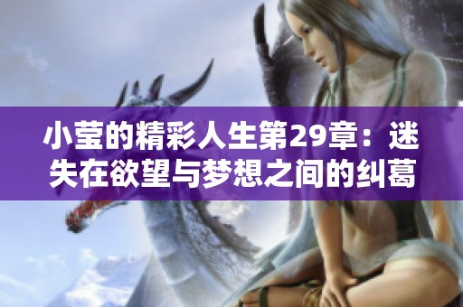 小莹的精彩人生第29章：迷失在欲望与梦想之间的纠葛
