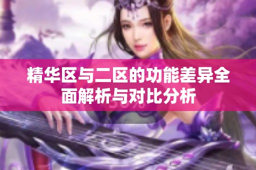 精华区与二区的功能差异全面解析与对比分析