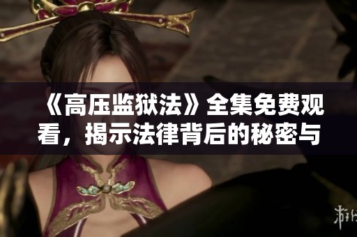 《高压监狱法》全集免费观看，揭示法律背后的秘密与斗争