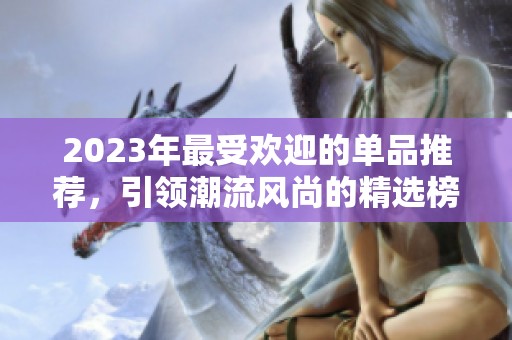 2023年最受欢迎的单品推荐，引领潮流风尚的精选榜单