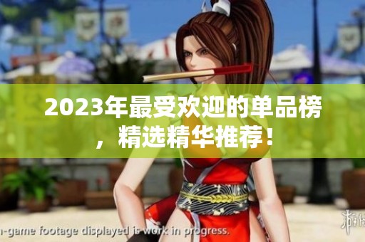 2023年最受欢迎的单品榜，精选精华推荐！