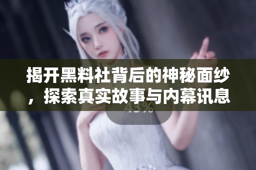 揭开黑料社背后的神秘面纱，探索真实故事与内幕讯息
