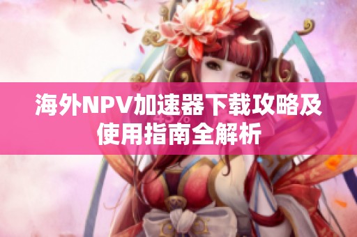 海外NPV加速器下载攻略及使用指南全解析