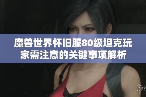 魔兽世界怀旧服80级坦克玩家需注意的关键事项解析