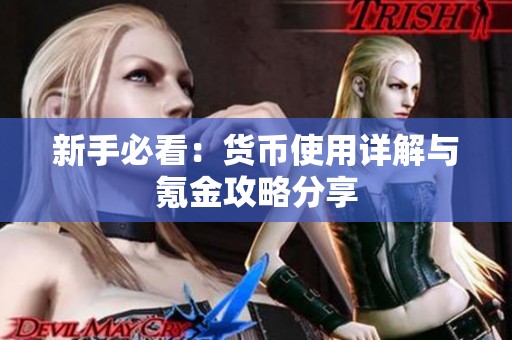 新手必看：货币使用详解与氪金攻略分享