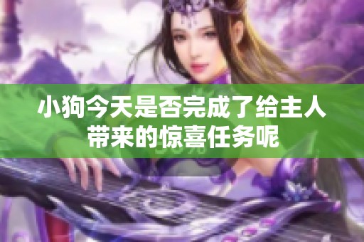 小狗今天是否完成了给主人带来的惊喜任务呢