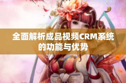全面解析成品视频CRM系统的功能与优势