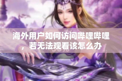 海外用户如何访问哔哩哔哩，若无法观看该怎么办