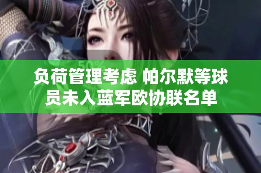负荷管理考虑 帕尔默等球员未入蓝军欧协联名单