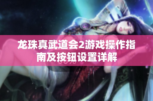 龙珠真武道会2游戏操作指南及按钮设置详解