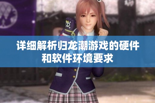 详细解析归龙潮游戏的硬件和软件环境要求