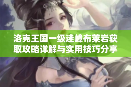 洛克王国一级迷嶂布莱岩获取攻略详解与实用技巧分享