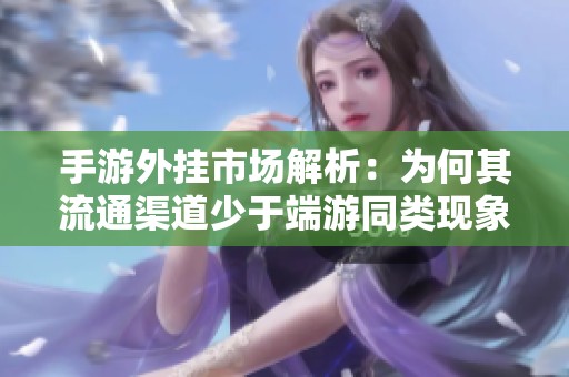 手游外挂市场解析：为何其流通渠道少于端游同类现象