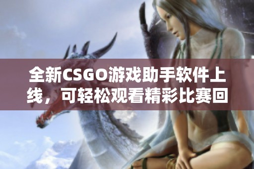 全新CSGO游戏助手软件上线，可轻松观看精彩比赛回放